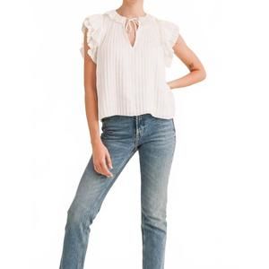 NEW RESET BY JANE women's rian top in white